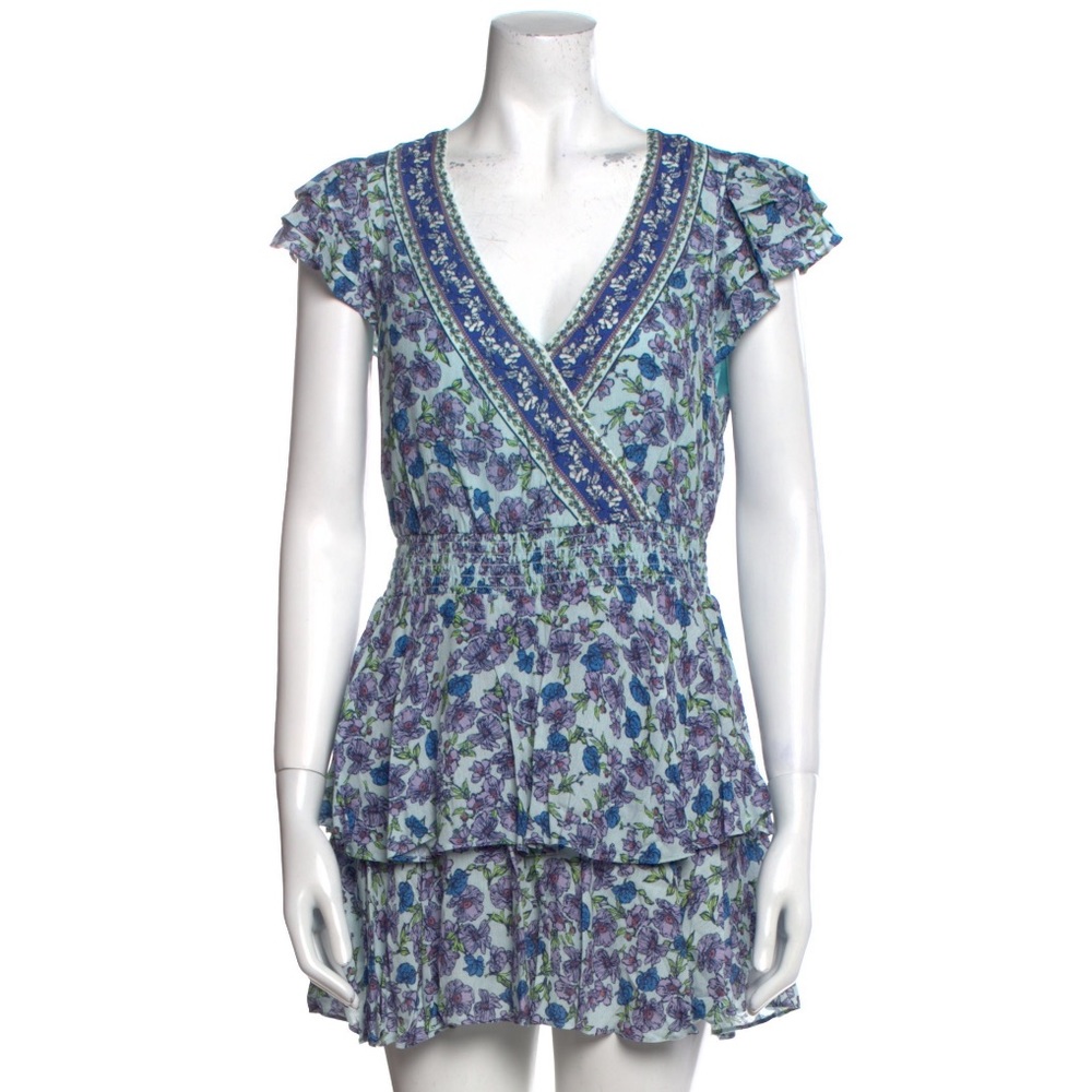 Alice + Olivia Floral Print V-Neck Romper